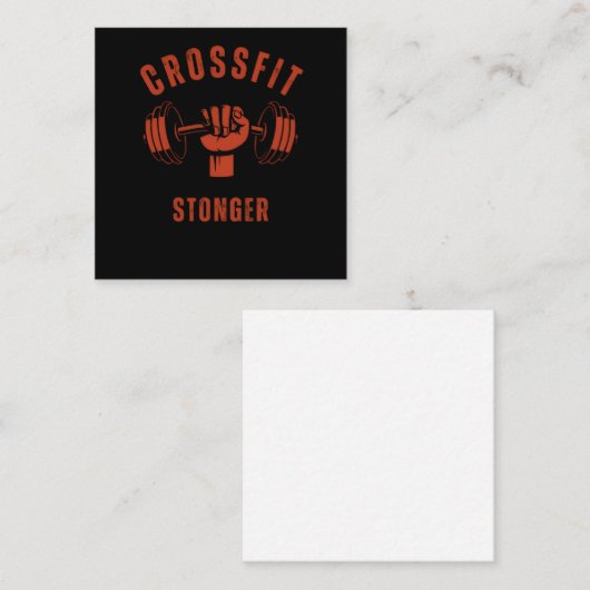 CrossFit Stronger--Power & Strength Mindset スクエア名刺 (正面/裏面)