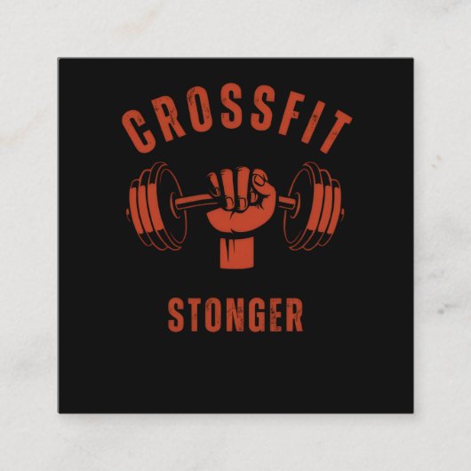 CrossFit Stronger--Power & Strength Mindset スクエア名刺 (正面)
