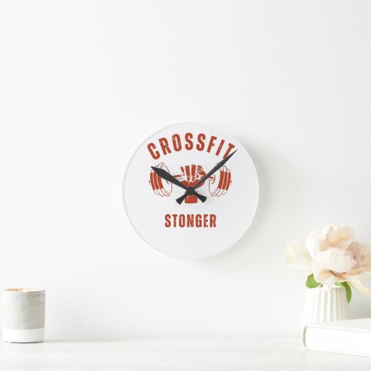 CrossFit Stronger--Power & Strength Mindset ラウンド壁時計 (ホーム)