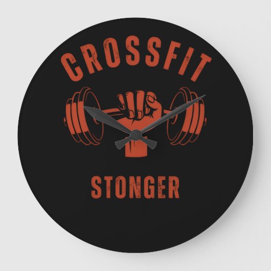 CrossFit Stronger--Power & Strength Mindset ラージ壁時計 (正面)