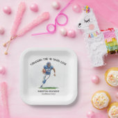 Crossing 40 Yard American Football 40th birthday ペーパープレート (パーティー)