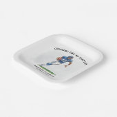 Crossing 40 Yard American Football 40th birthday ペーパープレート (傾斜あり)