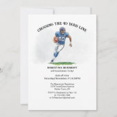 Crossing 40 Yard American Football 40th birthday 招待状 (正面)
