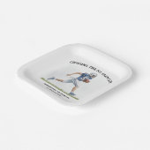 Crossing 50 Yard American Football 50th birthday ペーパープレート (傾斜あり)