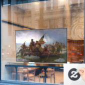 Crossing Delaware 1776:ジョージ・ワシントン将軍 ウィンドウサイン (カフェ窓)