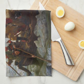 Crossing Delaware 1776：ジョージ・ワシントン将軍 キッチンタオル (四つ折り)