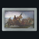 Crossing Delaware 1776：ジョージ・ワシントン将軍 長方形ベルトバックル<br><div class="desc">1776年、アメリカ革命は危険な州にあった。ジョージ・ワシントン大陸軍は、英軍に追随し、連勝した状況で、絶望感を抱いた。士気は低く、物資も不足し、兵士の出場調整が終わるにつれて軍隊は縮小していた。米政府は、戦争の潮流を変えるはっきりしたために行動を起こす必要があることを知っていた。彼はクリスマスの夜に氷のデラウェア川を渡り、ニュージャージー州トレントンに駐在するヘシアンの傭兵を攻撃する大胆な計画を考案した。ヘシヤ人は酒を飲んだりパーティーを行ったりしたことで知られ、休暇シーズン中は警戒を怠る可能性が高かった。-12月25日、大陸軍はペンシルバニア川岸に集結した。雪やそりが降り続く天気は厳しく寒かった。川の一部凍っていは、交差点をさらに危険なものにした。過酷な状況にもかかわらず、ワシントンのインスパイア兵は、司令官の決意によって、危険な旅に備えた。 – 暗闇の中、軍は小さな船に乗り込み、氷の川を漕いで渡った。交差点は困難で、いくつかのボートは氷の中に詰まり、兵士は凍る水の中に落ちた。しかし大陸軍は決裂し、勝利の希望に駆られた。ニュージャージーの海岸に着くと、軍隊はトレントンに向かって行進した。奇襲攻撃はヘシヤ人を油断させ、大陸軍は素早く彼らを圧倒した。この戦いは迅速かつ断固として行われ、アメリカは900人を超えるヘッセン兵を捕らえ、貴重な物資を手に入れた。 – トレントンでの勝利はアメリカ革命の転機だった。大陸軍とアメリカ国民の士気を高め、アメリカの反乱軍が反乱軍と見なすべき勢力であることを世界に示した。ジョージ・ワシントン将軍のデラウェア川の大胆な横断は、勇気、決意、そしてアメリカ革命の不屈の精神の象徴となった。 – エマニュエル・ロイツェ(1816-1868)による作品は、原産国その他の国のパブリックドメインであり、著作権期間が作家の生活に加えて100年以下である地域である。</div>
