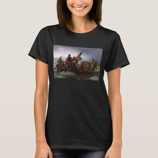 Crossing Delaware 1776:ジョージ・ワシントン将軍 Tシャツ (正面)