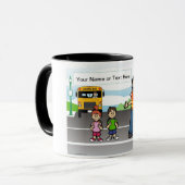 Crossing Guard Cartoon by PrintedPerfection.com マグカップ (正面左)