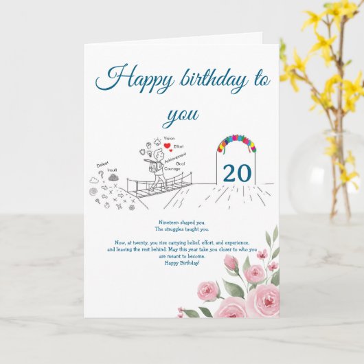 Crossing the Bridge Forward, Birthday カード (黄色い花)