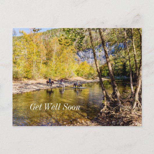 Crossing The Buffalo River Get Well Postcard ポストカード (正面)