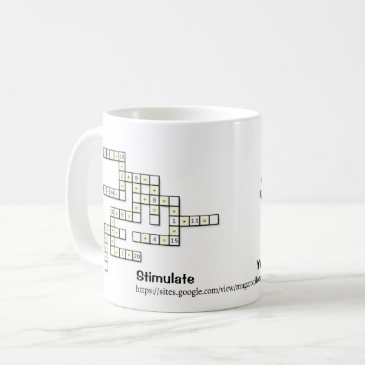 Crossmath Puzzle 1 Coffee Mug コーヒーマグカップ (正面左)