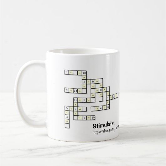 Crossmath Puzzle 1 Coffee Mug コーヒーマグカップ (左)