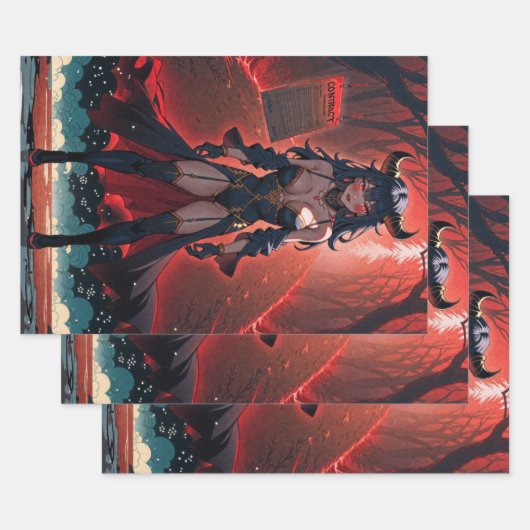 Crossroads連絡, Anime Demonでデモ ラッピングペーパーシート (セット)