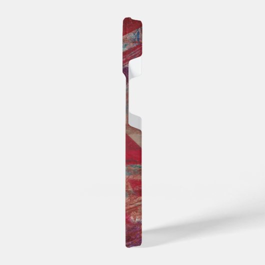 Crossroads – Bold Abstract Red Pattern iPhone Case iPhoneケース (左側面)