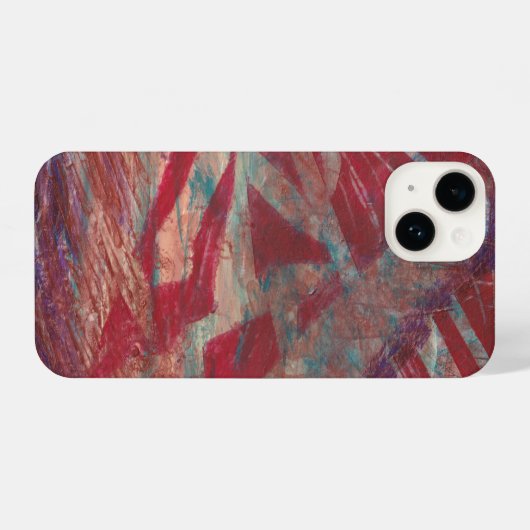 Crossroads – Bold Abstract Red Pattern iPhone Case iPhoneケース (裏面横)