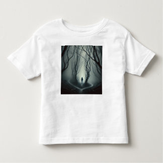 Crossroads in the Fog - Gloomy Forest Art Print トドラーTシャツ