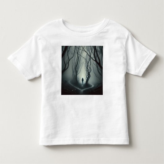 Crossroads in the Fog - Gloomy Forest Art Print トドラーTシャツ (正面)