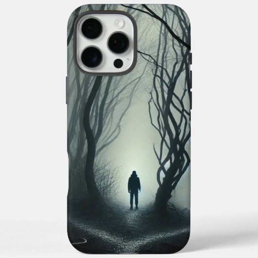 Crossroads in the Fog - Gloomy Forest Art Print Case-Mate iPhoneケース (裏面)