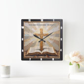 Cross's Power: Word Revealed True スクエア壁時計 (ホーム)