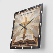 Cross's Power: Word Revealed True スクエア壁時計 (傾斜)