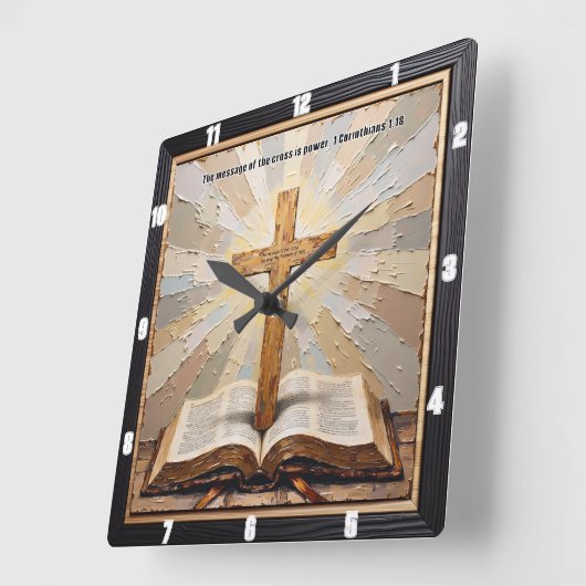 Cross's Power: Word Revealed True スクエア壁時計 (傾斜)