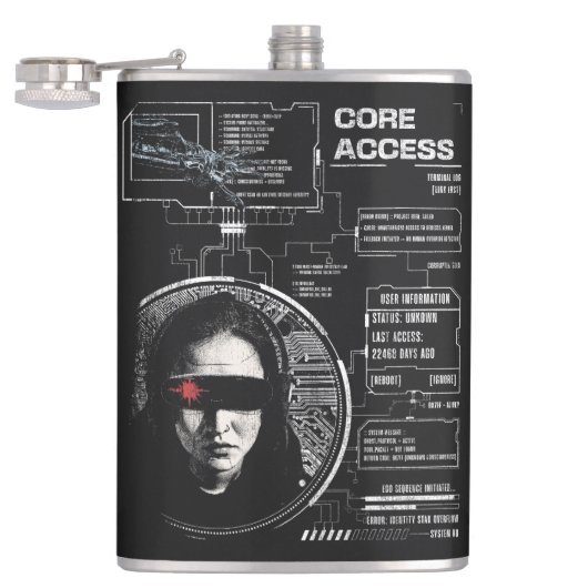 Crosswired - Brutalistストリートウェアデザイン フラスク (オープン)