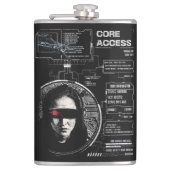 Crosswired - Brutalistストリートウェアデザイン フラスク (正面)