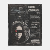 Crosswired - Brutalistストリートウェアデザイン フリースブランケット (正面)