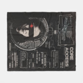 Crosswired - Brutalistストリートウェアデザイン フリースブランケット (正面(横))