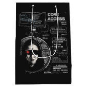 Crosswired - Brutalistストリートウェアデザイン ミディアムペーパーバッグ (裏面)