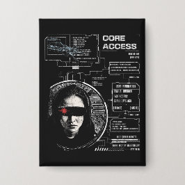 Crosswired - Brutalistストリートウェアデザイン 缶バッジ