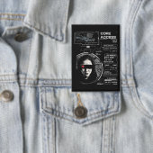 Crosswired - Brutalistストリートウェアデザイン 缶バッジ (インサイチュ)