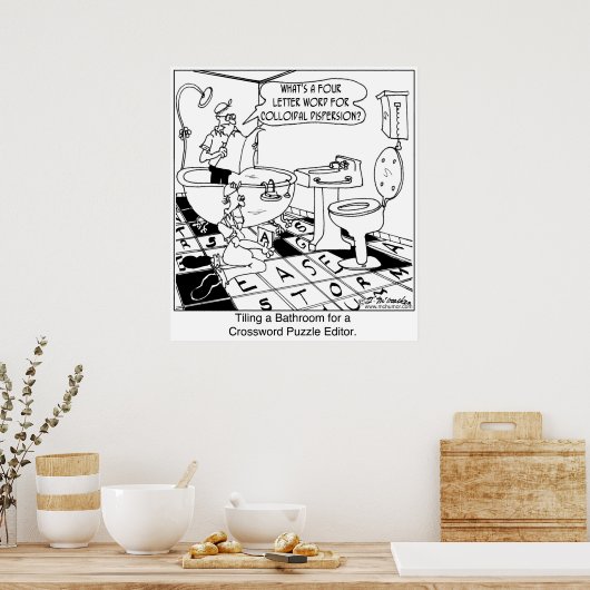 Crosswordエディタのバスルームのタイル ポスター (キッチン)