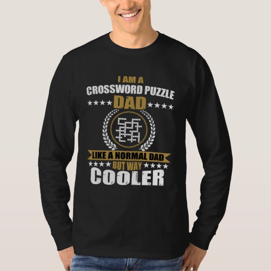 Crossword Puzzle Dad Saying For Men Tシャツ (正面)
