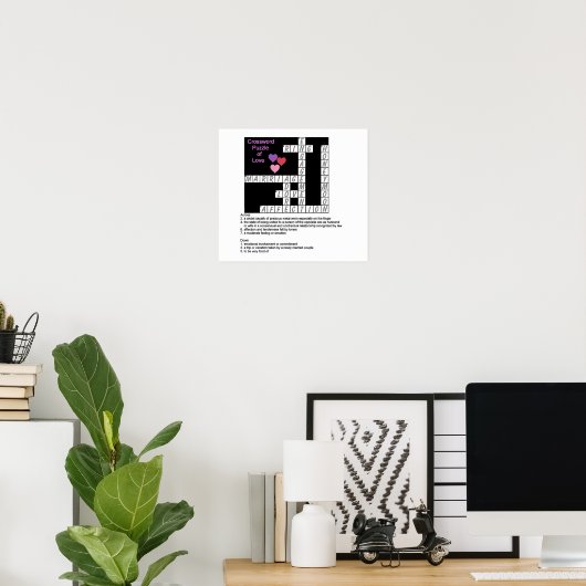 Crossword Puzzle of Love Poster ポスター (ホームオフィス)