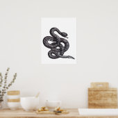 Crotalus Cascavella Snake (Venemous Pit Viper) ポスター (キッチン)