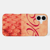 CROTALUS MONOGRAM 赤 ピンク フクシア iPhoneケース (裏面横)