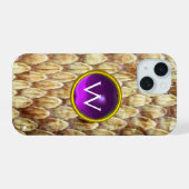 CROTALUS PURPLE GEM モノグラム iPhone 15ケース (裏面横)
