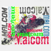 Crotch Rocket通りレースバイク名1 フリースブランケット (正面(横))