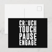 Crouch Touch Pause Engage Rugby Player Team Gift ポストカード (正面/裏面)