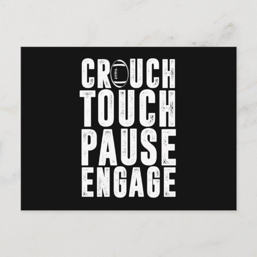 Crouch Touch Pause Engage Rugby Player Team Gift ポストカード (正面)