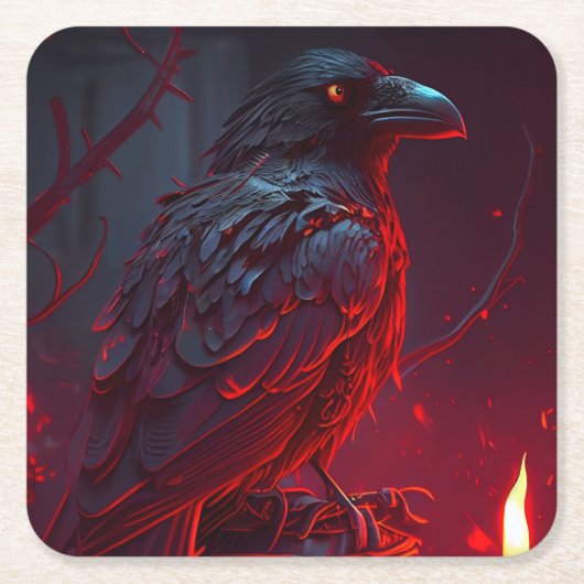 Crow スクエアペーパーコースター (正面)