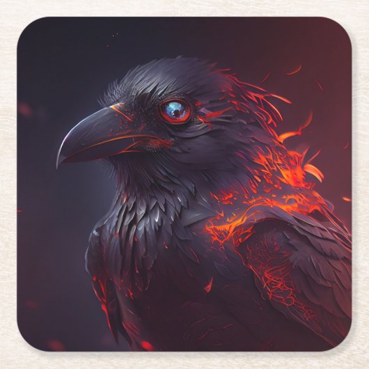 Crow スクエアペーパーコースター (正面)