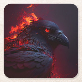 Crow スクエアペーパーコースター