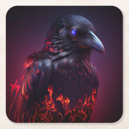 Crow スクエアペーパーコースター