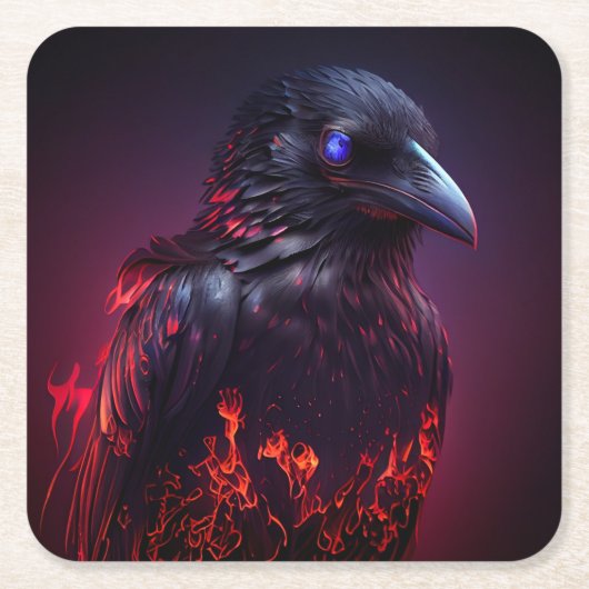 Crow スクエアペーパーコースター (正面)