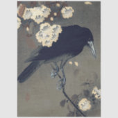 Crow and Blossom by Ohara Koson Decoupage 薄葉紙 (正面)