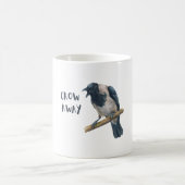 Crow Away angry crow rude corvid bird コーヒーマグカップ (中央)