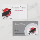 Crow Birdクール名刺テンプレート 名刺 (正面/裏面)